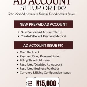 Ad Account Setup/Fix