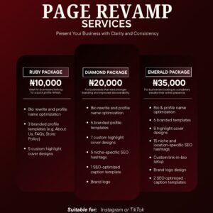 Page Revamp Services