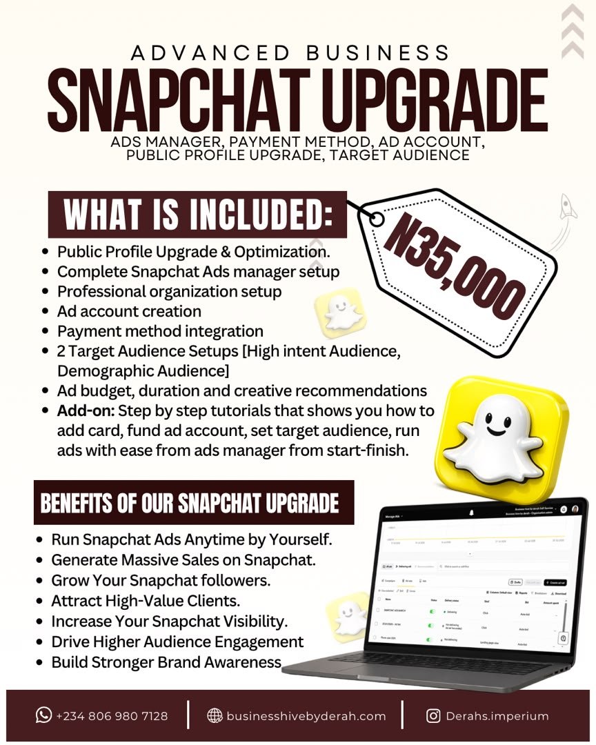 Snapchat Business Upgrade